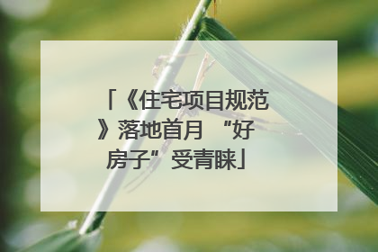 《住宅项目规范》落地首月 “好房子”受青睐