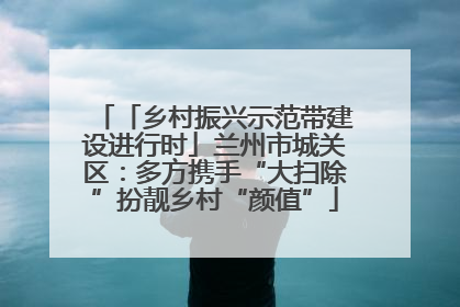 「乡村振兴示范带建设进行时」兰州市城关区：多方携手“大扫除”扮靓乡村“颜值”