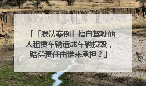 「滕法案例」擅自驾驶他人租赁车辆造成车辆损毁，赔偿责任由谁来承担？