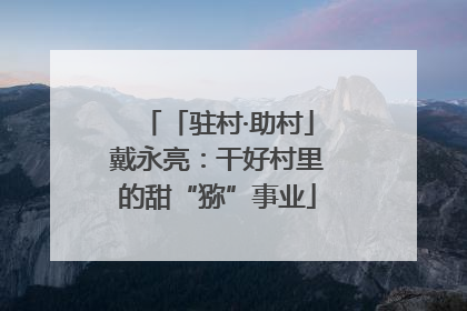 「驻村·助村」戴永亮：干好村里的甜“猕”事业