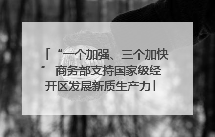 “一个加强、三个加快” 商务部支持国家级经开区发展新质生产力