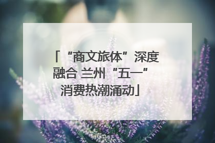 “商文旅体”深度融合 兰州“五一”消费热潮涌动