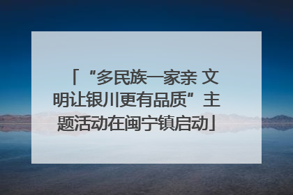 “多民族一家亲 文明让银川更有品质”主题活动在闽宁镇启动