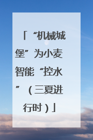 “机械城堡”为小麦智能“控水”（三夏进行时）