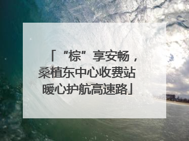“棕”享安畅，桑植东中心收费站暖心护航高速路