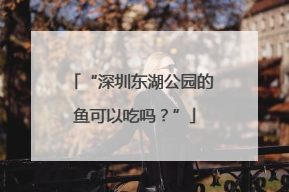 “深圳东湖公园的鱼可以吃吗？”