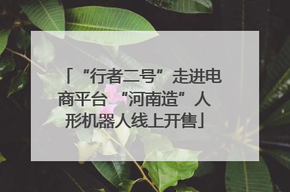 “行者二号”走进电商平台 “河南造”人形机器人线上开售