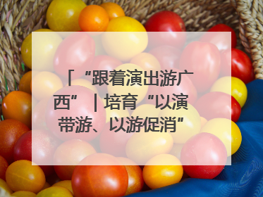 “跟着演出游广西”｜培育“以演带游、以游促消”文旅消费新生态