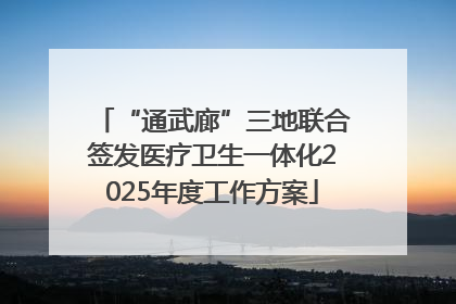 “通武廊”三地联合签发医疗卫生一体化2025年度工作方案