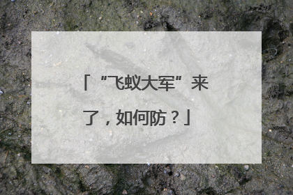 “飞蚁大军”来了，如何防？