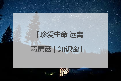 珍爱生命 远离毒蘑菇｜知识窗