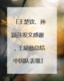 王楚钦、孙颖莎发文感谢，王励勤总结中国队表现