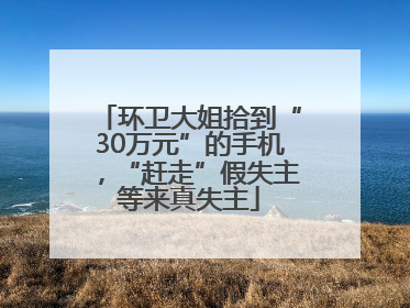 环卫大姐拾到“30万元”的手机，“赶走”假失主等来真失主
