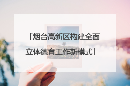 烟台高新区构建全面立体德育工作新模式