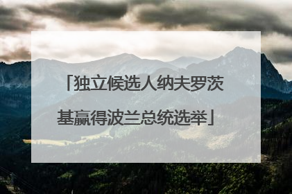 独立候选人纳夫罗茨基赢得波兰总统选举
