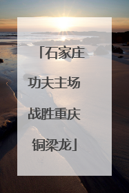 石家庄功夫主场战胜重庆铜梁龙