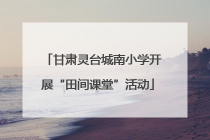 甘肃灵台城南小学开展“田间课堂”活动