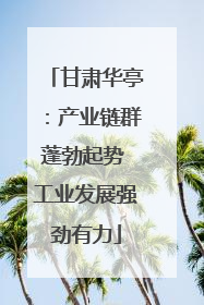 甘肃华亭：产业链群蓬勃起势 工业发展强劲有力