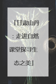 甘肃山丹：走进自然课堂探寻生态之美