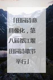 田园诗意具像化，第八届都江堰田园诗歌节举行