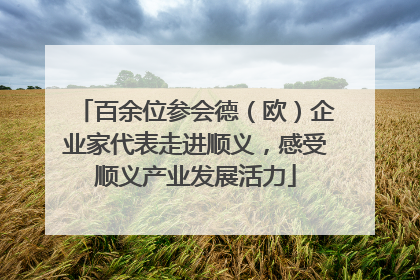 百余位参会德（欧）企业家代表走进顺义，感受顺义产业发展活力