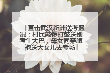 直击武汉新洲送考盛况：村民敲锣打鼓送别考生大巴，母女同穿旗袍送大女儿去考场