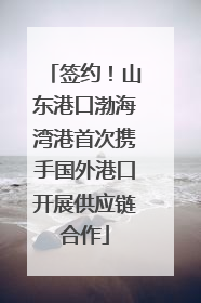 签约！山东港口渤海湾港首次携手国外港口开展供应链合作