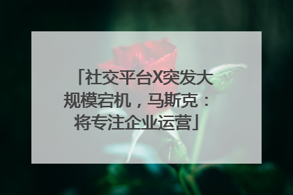 社交平台X突发大规模宕机，马斯克：将专注企业运营
