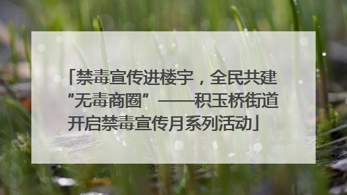 禁毒宣传进楼宇，全民共建“无毒商圈”——积玉桥街道开启禁毒宣传月系列活动