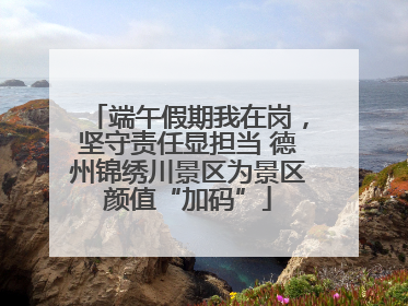 端午假期我在岗，坚守责任显担当 德州锦绣川景区为景区颜值“加码”