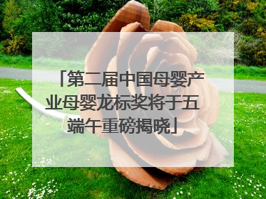 第二届中国母婴产业母婴龙标奖将于五端午重磅揭晓
