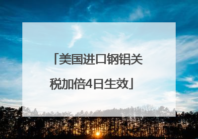 美国进口钢铝关税加倍4日生效