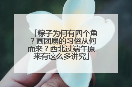 粽子为何有四个角？画团扇的习俗从何而来？西北过端午原来有这么多讲究