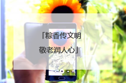 粽香传文明 敬老润人心