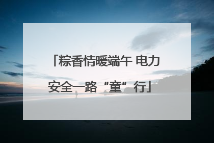粽香情暖端午 电力安全一路“童”行