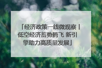 经济政策一线微观察丨低空经济蓄势腾飞 新引擎助力高质量发展