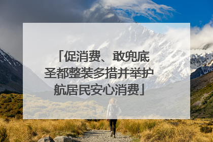 促消费、敢兜底 圣都整装多措并举护航居民安心消费