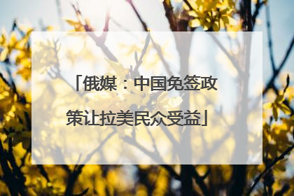 俄媒：中国免签政策让拉美民众受益