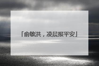 俞敏洪，凌晨报平安