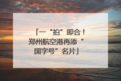 一“拍”即合！郑州航空港再添“国字号”名片