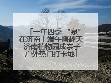 一年四季 “泉”在济南丨端午嗨翻天 济南植物园成亲子户外热门打卡地