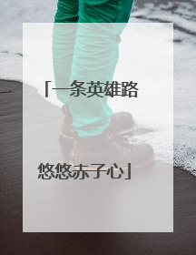 一条英雄路 悠悠赤子心