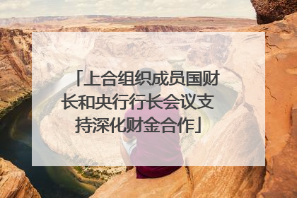 上合组织成员国财长和央行行长会议支持深化财金合作