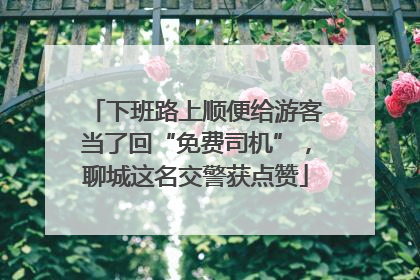 下班路上顺便给游客当了回“免费司机”，聊城这名交警获点赞