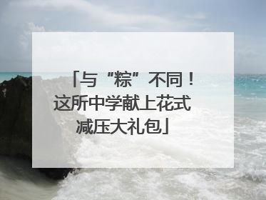 与“粽”不同！这所中学献上花式减压大礼包