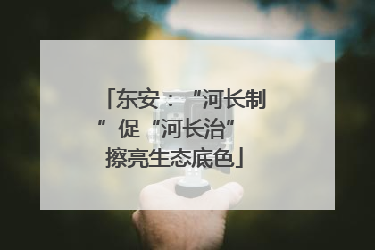 东安：“河长制”促“河长治” 擦亮生态底色