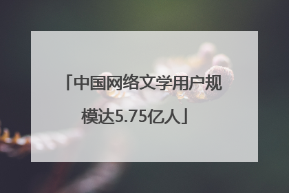中国网络文学用户规模达5.75亿人