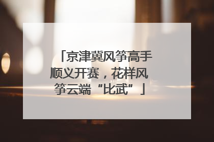 京津冀风筝高手顺义开赛，花样风筝云端“比武”