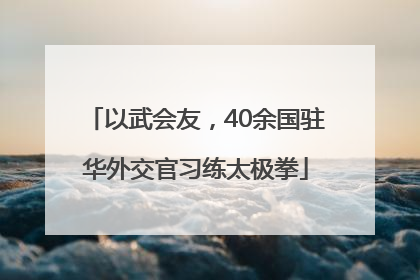 以武会友，40余国驻华外交官习练太极拳