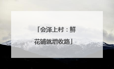 会泽上村：鲜花铺就增收路